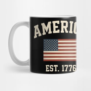 Est 1776 America – Patriotic USA Flag 4th of July Mug